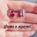 Ювелирные серьги Кристаллы с листьями