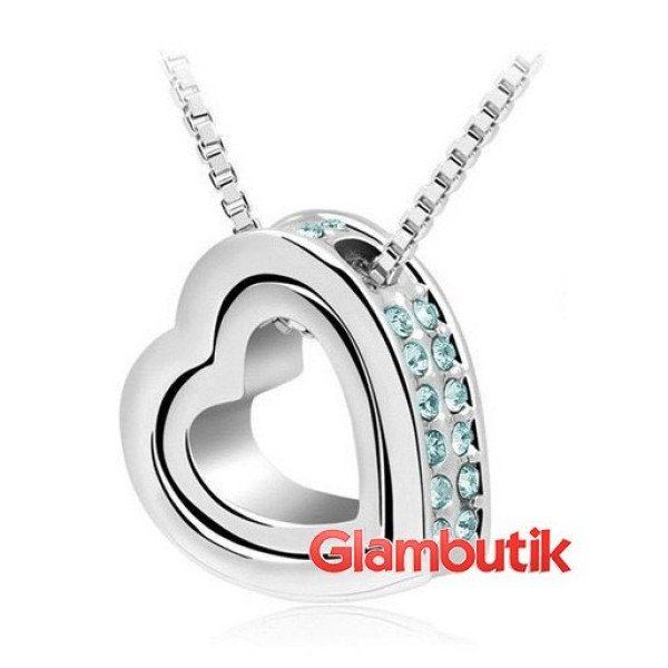 Подвеска Swarovski Чувства голубая