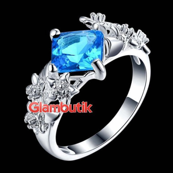 Кольцо с фианитами Tiffany-style Лето