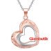 Подвеска Tiffany-style Сердце серебро в золоте