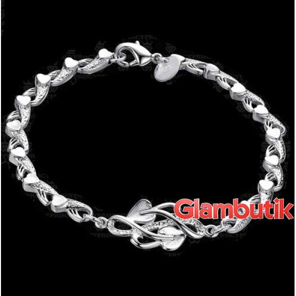 Браслет Tiffany-style Сердечное плетение