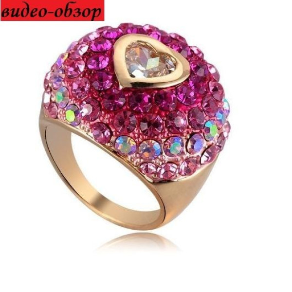 Кольцо Валентинка Swarovski