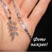 Кулон на цепи Веточка фианитов – 1054