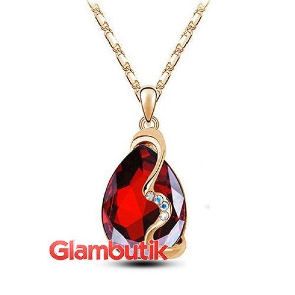 Подвеска Swarovski-style Грёзы красная