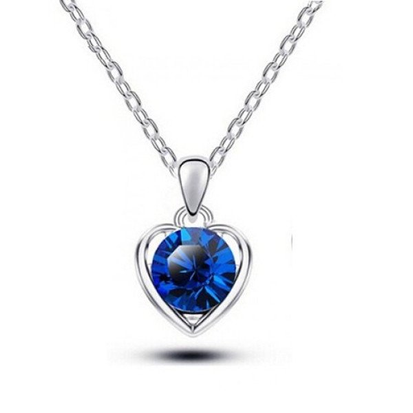 Подвеска Swarovski Сердечко синее