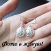 Посеребрённые серьги Божьи коровки