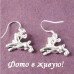 Серьги посеребренные Зайчики – 2206-2