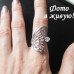 Кольцо SWAROVSKI-style Бабочка кристалл