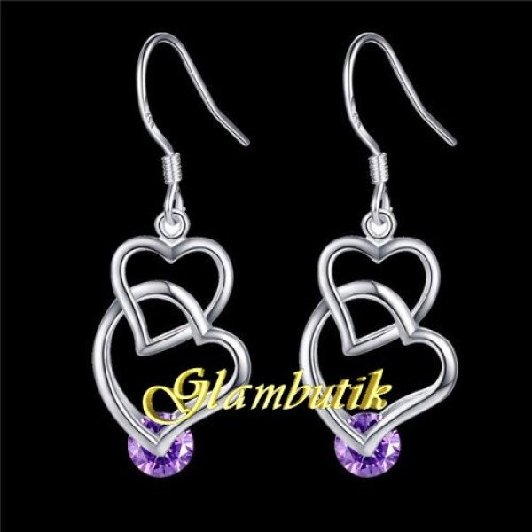 Серьги Tiffany Сердечный кристалл