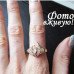 Позолоченное кольцо с фианитами Лаура