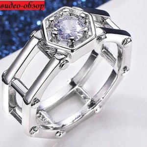 Эксклюзивное кольцо с фианитом Диана