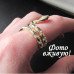 Позолоченное кольцо с фианитами Змея – 4665