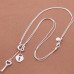 Посеребренное колье сердце ключ замок – 4965