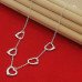 Посеребренная цепочка с сердцами – Glambutik