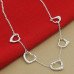Посеребренная цепочка с сердцами – Glambutik