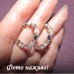 Серьги полукольца с фианитами – 5027
