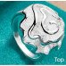 Посеребренное кольцо Роза – 5723-4