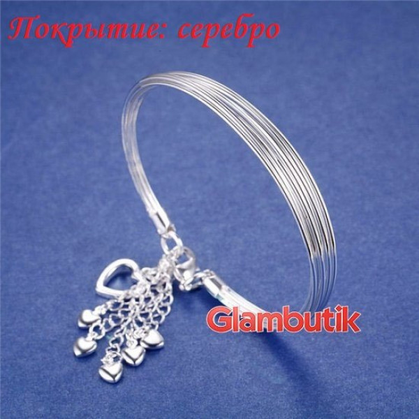 Браслет ювелирный Изыск с сердцами 