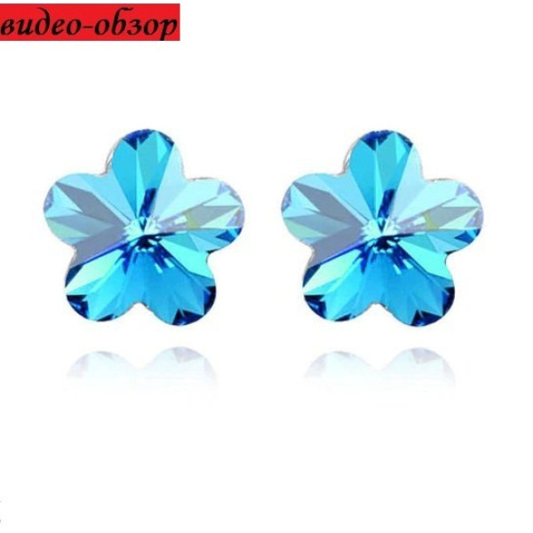 Ювелирные серьги Swarovski Капля цветка