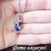 Подвеска SWAROVSKI Ангел с синим кристаллом