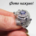 Родированное кольцо с фианитом Фиена – 10-813
