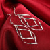 Посеребренные серьги с подвесками – 1390