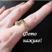 Позолоченное кольцо с подвеской и фианитами – 1212